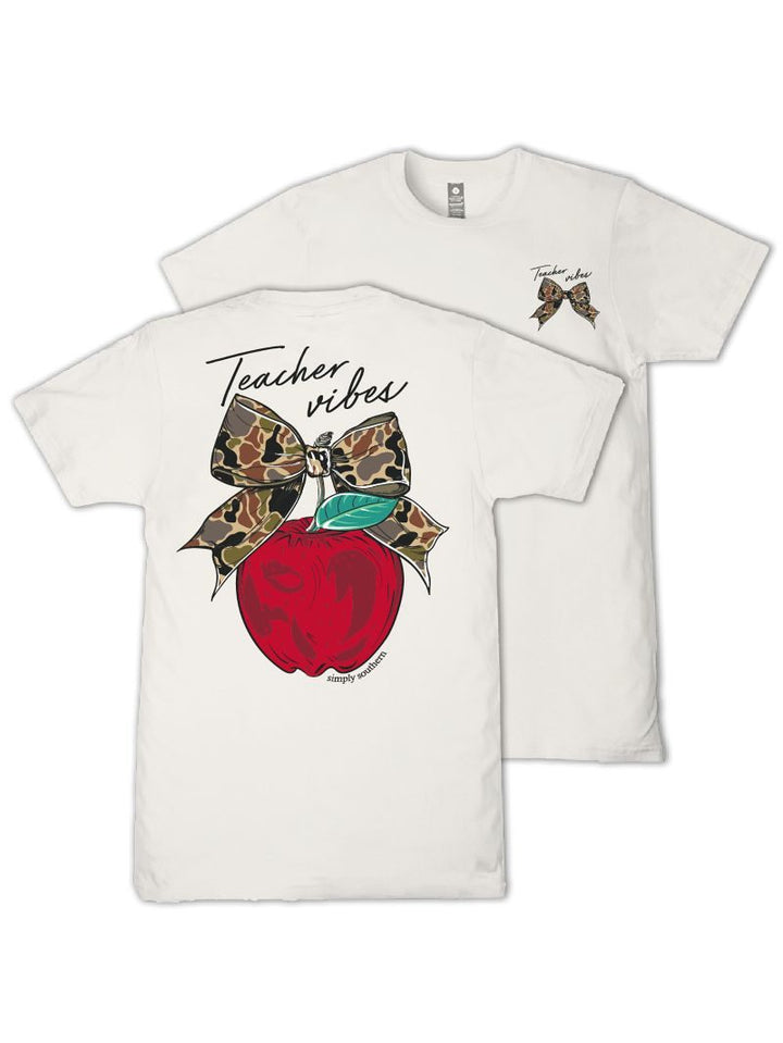 JAN MARKET: Teacher Vibes Short Sleeve Tee by Simply Southern (Ships Late February)