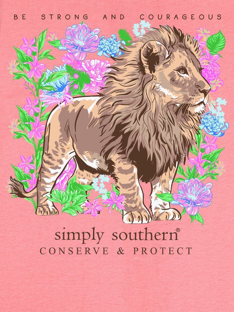 'Be Strong And Courageous' Lion Tracking Tee by Simply Southern