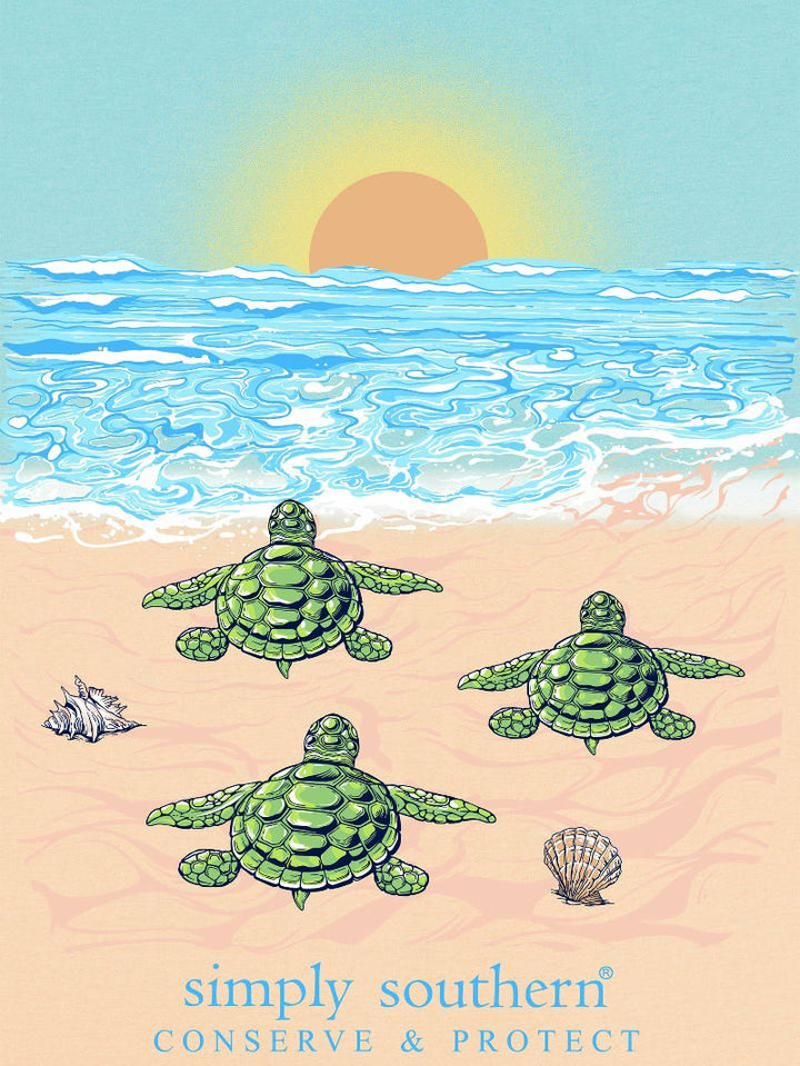 Youth Hatching Turtle Tie Dye Tracking Tee by Simply Southern