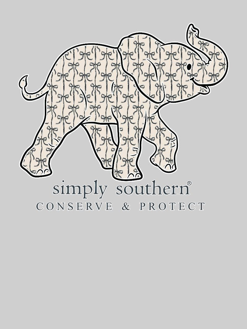 Black Bow Elephant Tracking Tee by Simply Southern