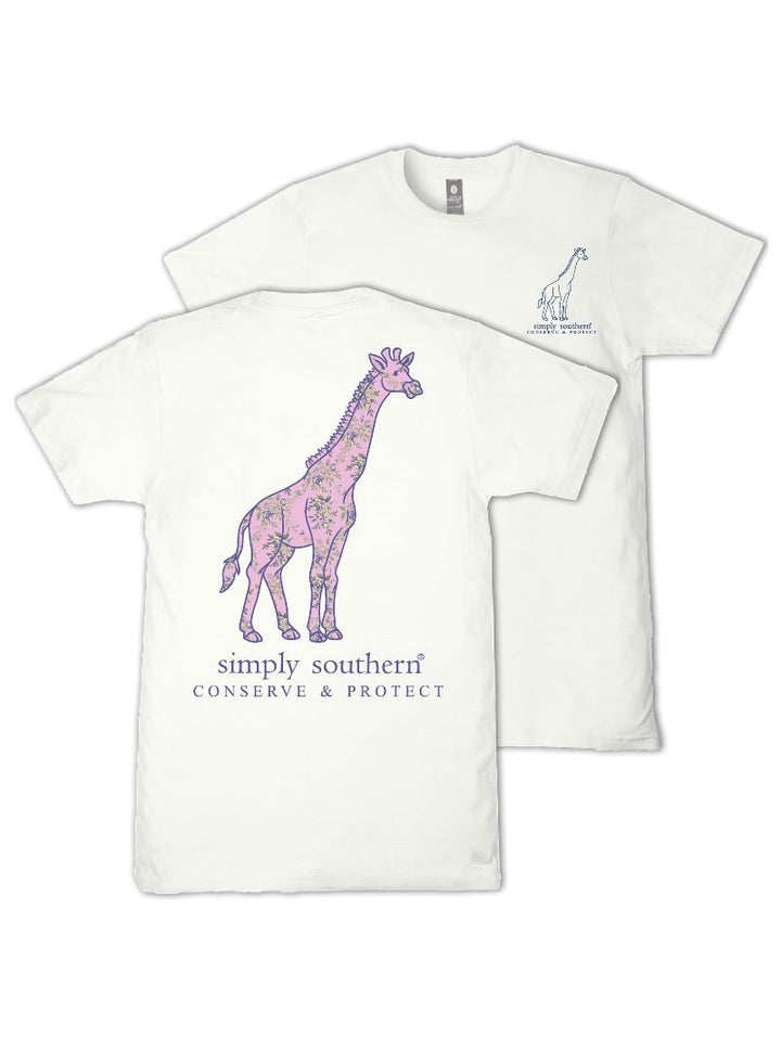 Pink Giraffe Tracking Tee by Simply Southern