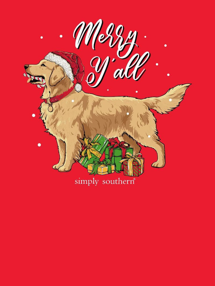 JUNE MARKET: Merry Y'all Short Sleeve - Red by Simply Southern (Ships Late September)