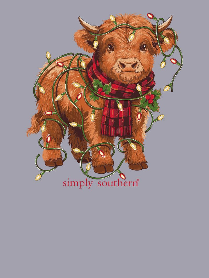 JUNE MARKET: Christmas Lights Sweater - Heather Gray by Simply Southern (Ships Late September)