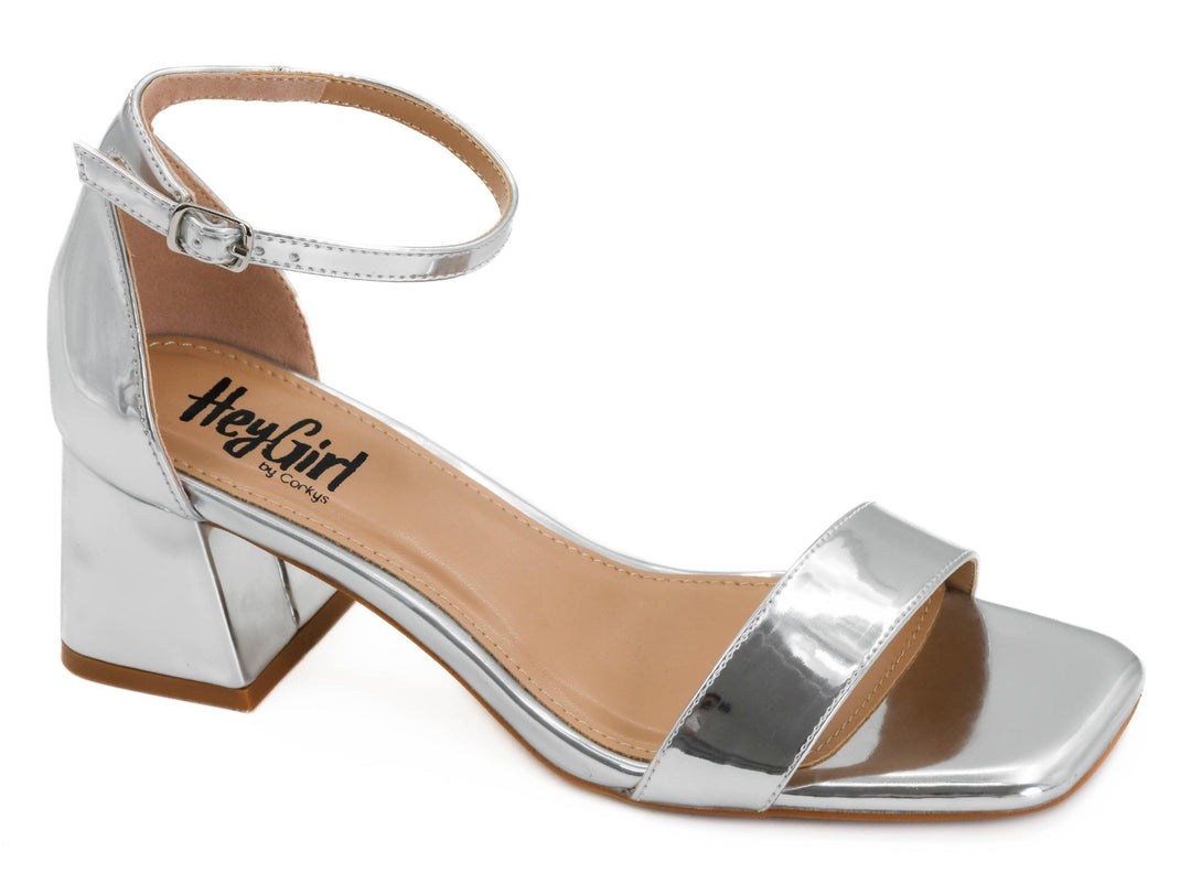 SHOE PARTY! Save The Date Silver Mirror Metallic by Corkys (Ships in 2-3 Weeks)