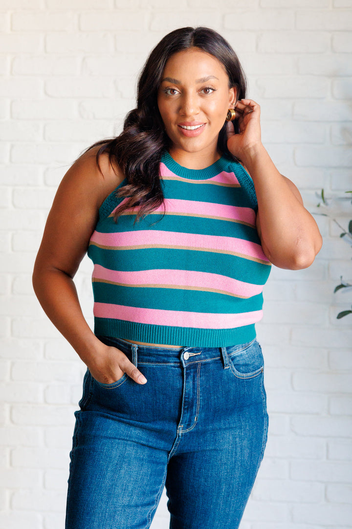 Scholarly Pursuits Knit Striped Tank - 5/25
