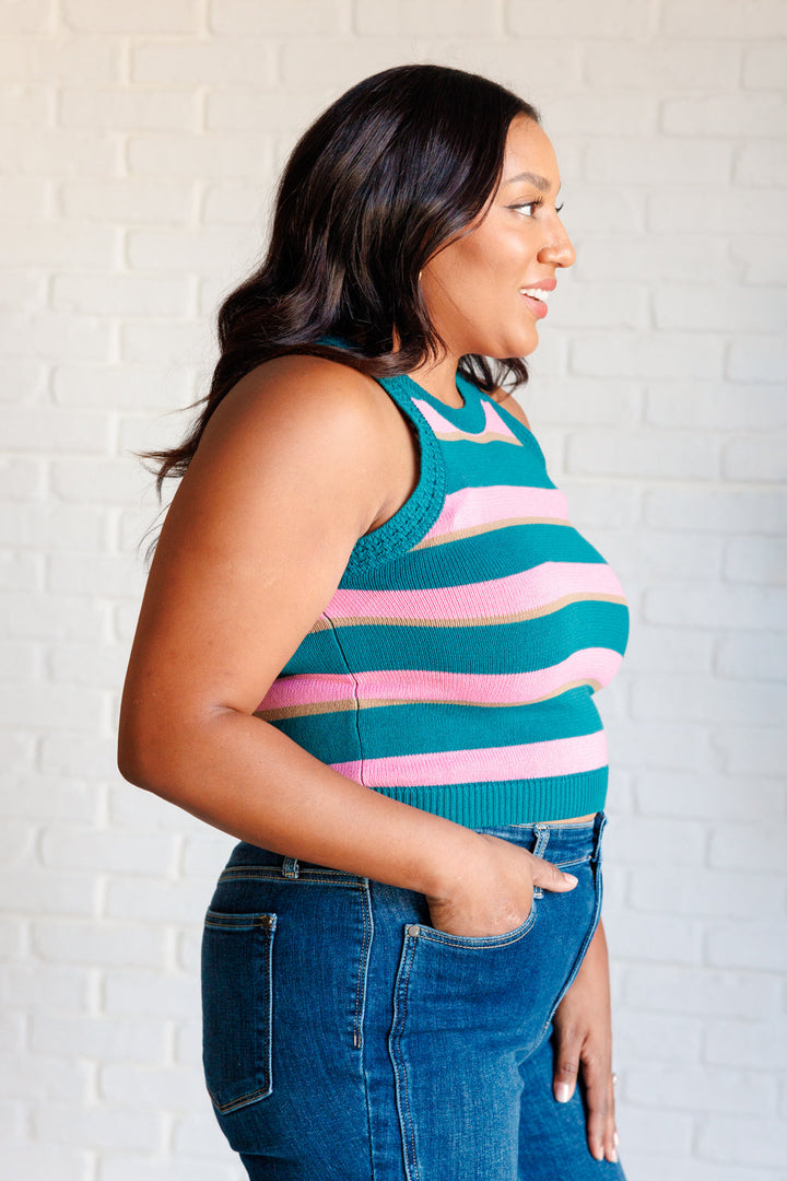 Scholarly Pursuits Knit Striped Tank - 5/25