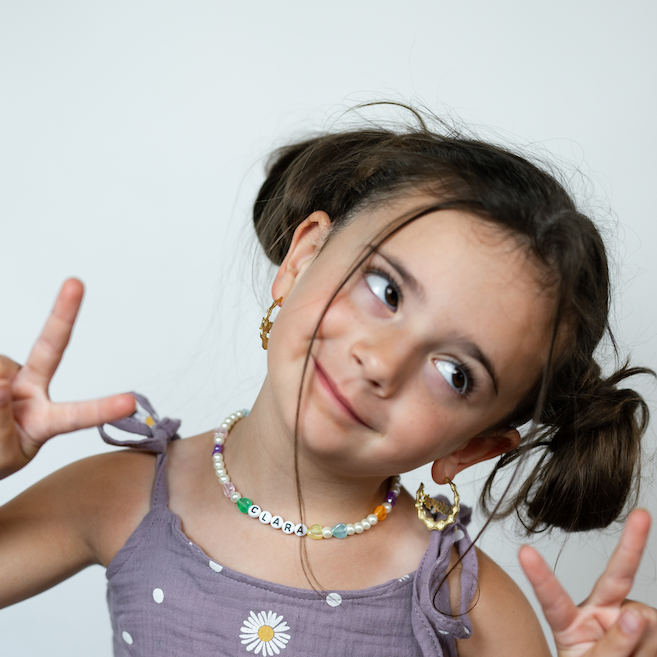 Customized Clara Pearl and Heart Necklace by the Sis Kiss (Ships in 4 Weeks)