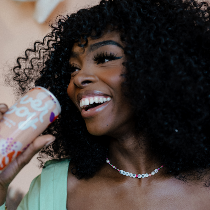 Customized Confetti and Pearl Beaded Necklace by the Sis Kiss (Ships in 4 Weeks)