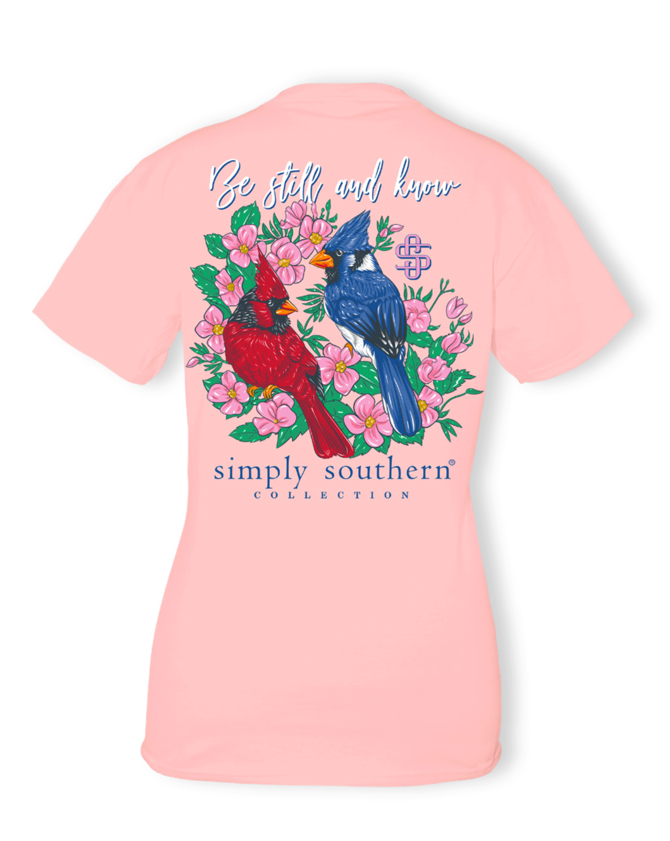 'Be Still And Know' Birds Short Sleeve Tee by Simply Southern