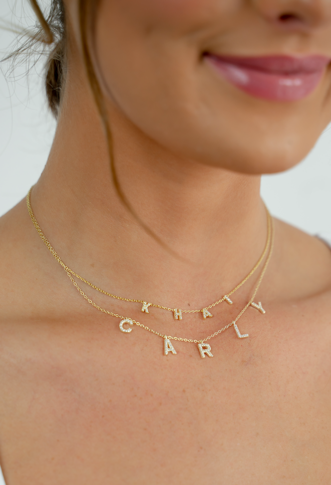 Custom Dover Name Necklace - Water Resistant by the Sis Kiss (Ships in 4 Weeks)