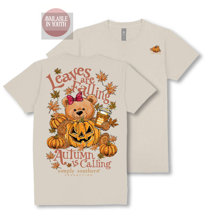 'Leaves Are Falling' Teddy Short Sleeve Tee by Simply Southern