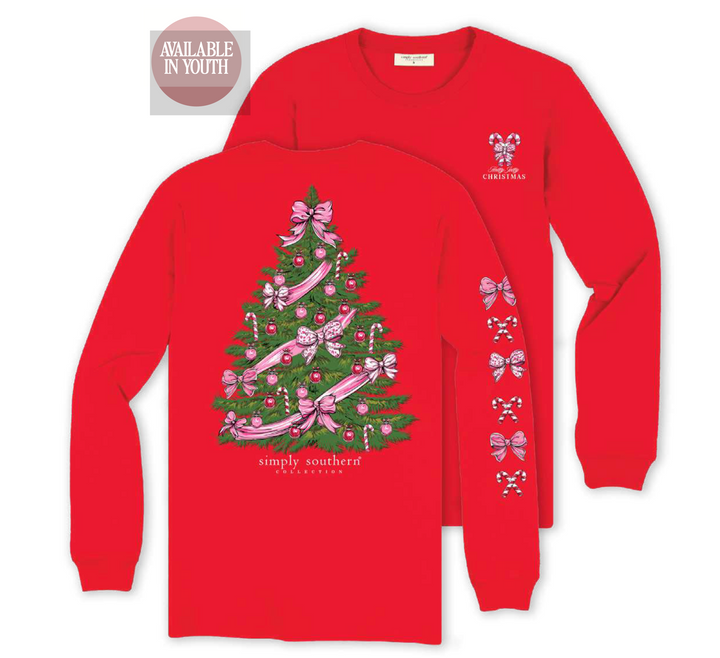 Preppy Christmas Tree Long Sleeve Tee by Simply Southern