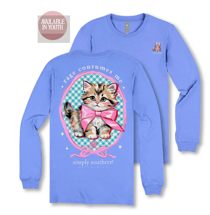 'Rage Consumes Me' Kitty Long Sleeve Tee by Simply Southern