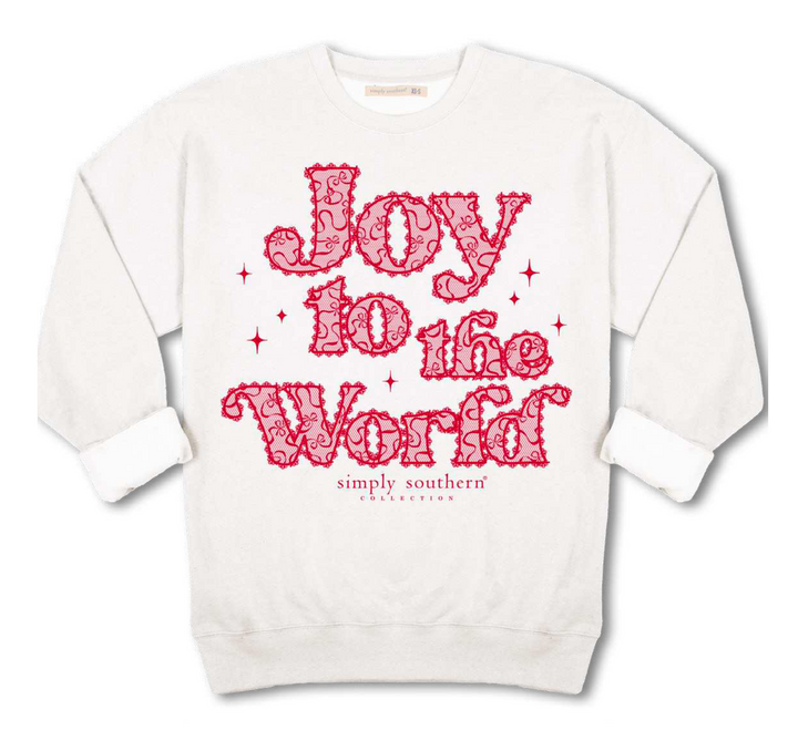'Joy To The World' Crewneck Pullover by Simply Southern