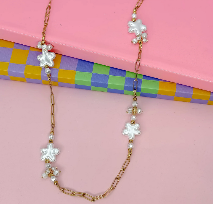 Picking Flowers Beaded Necklace by Treasure Jewels