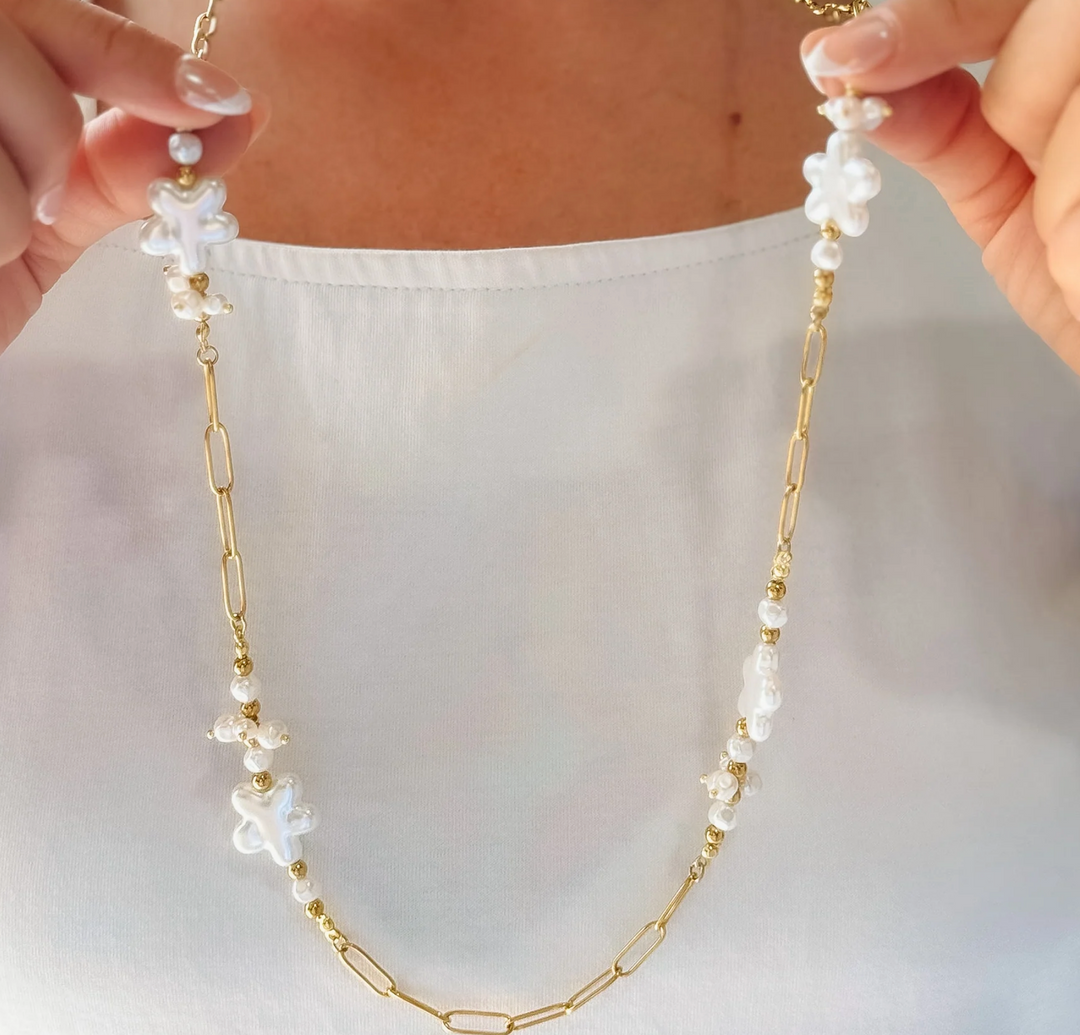 Picking Flowers Beaded Necklace by Treasure Jewels