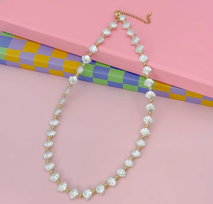 Seashell Sweetheart Necklace by Treasure Jewels