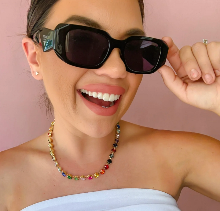 Disco Skittles Necklace & Stud Set by Treasure Jewels