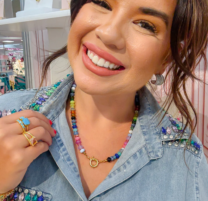 Shades of Fun Gemstone Necklace by Treasure Jewels