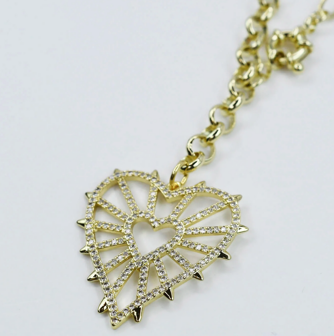 Lace Heart Necklace by Treasure Jewels