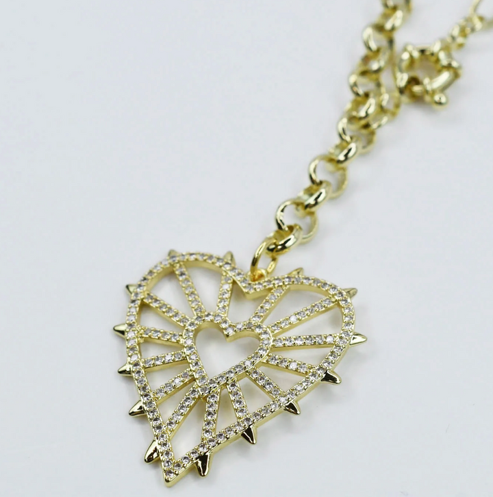 Lace Heart Necklace by Treasure Jewels