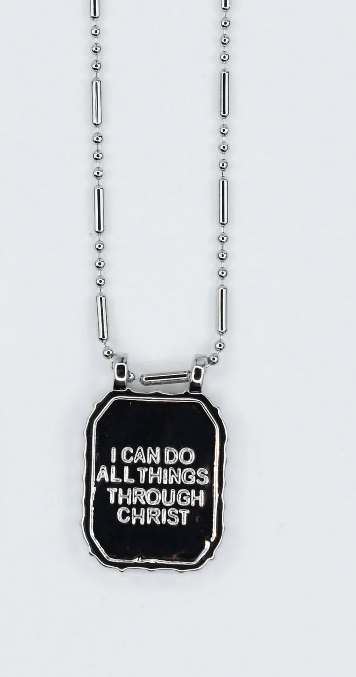 I Can Do All Things Through Christ Silver Necklace by Treasure Jewels