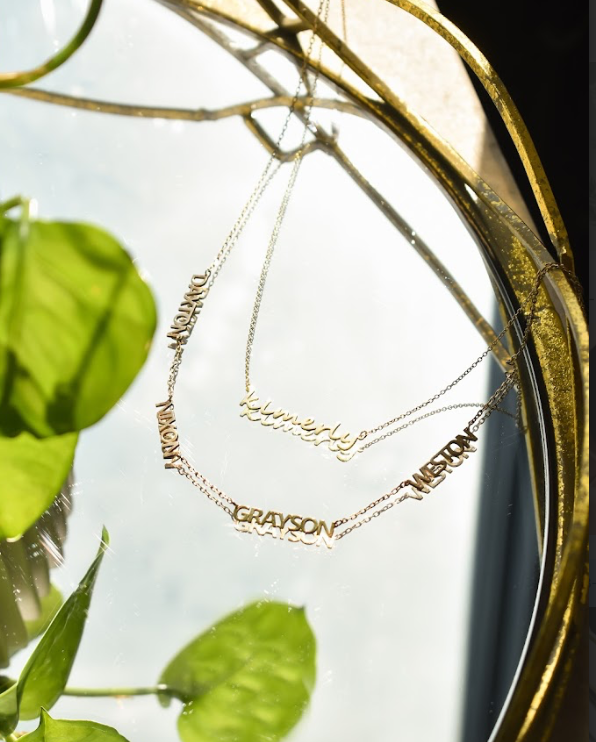 Custom Cherish Multiple Name Necklace - Water Resistant by the Sis Kiss (Ships in 4 Weeks)