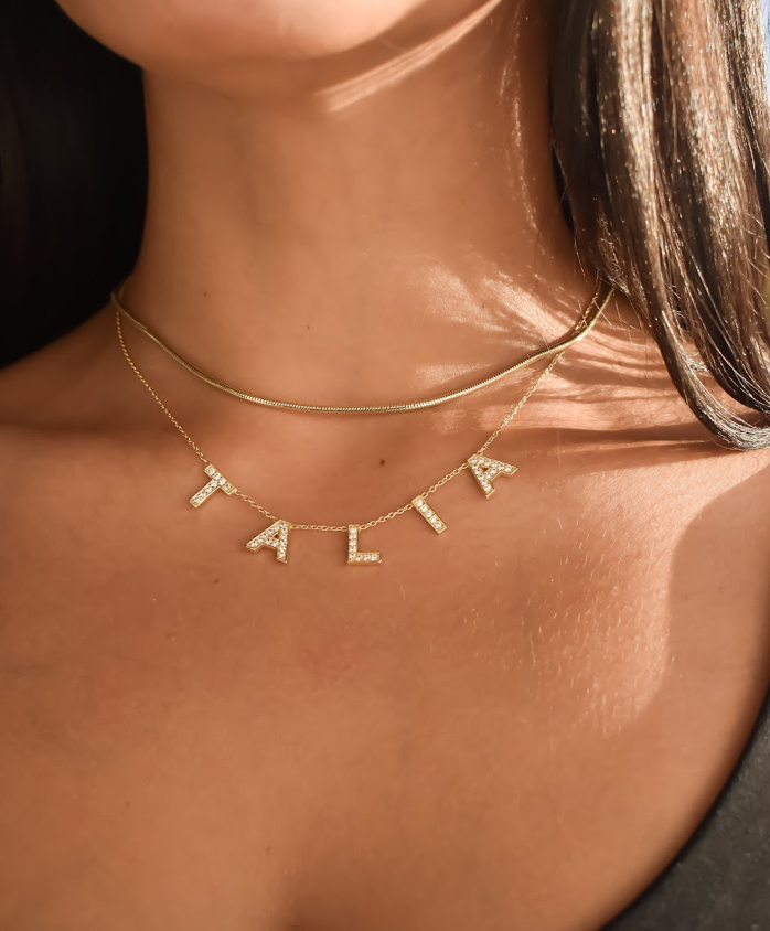 Custom Impression Name Necklace - Water Resistant by the Sis Kiss (Ships in 4 Weeks)