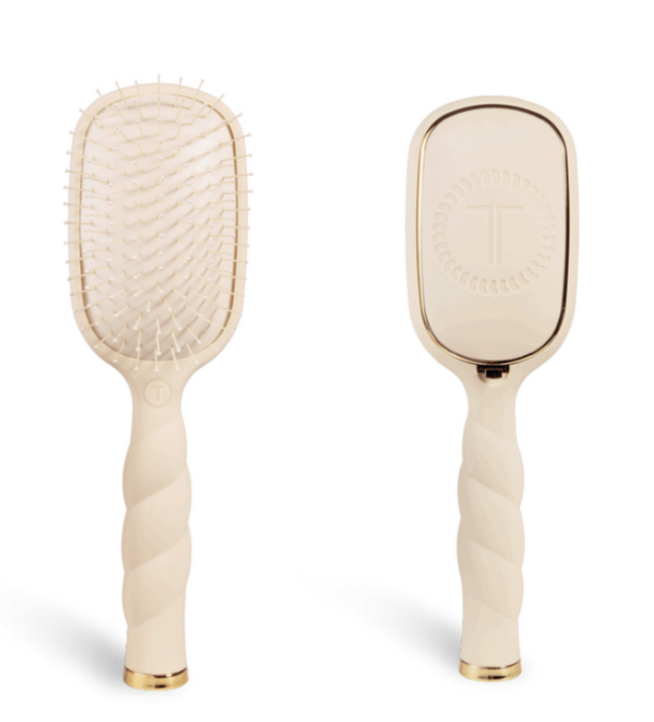 Tan Fine Detangler Hair Brush by Teleties