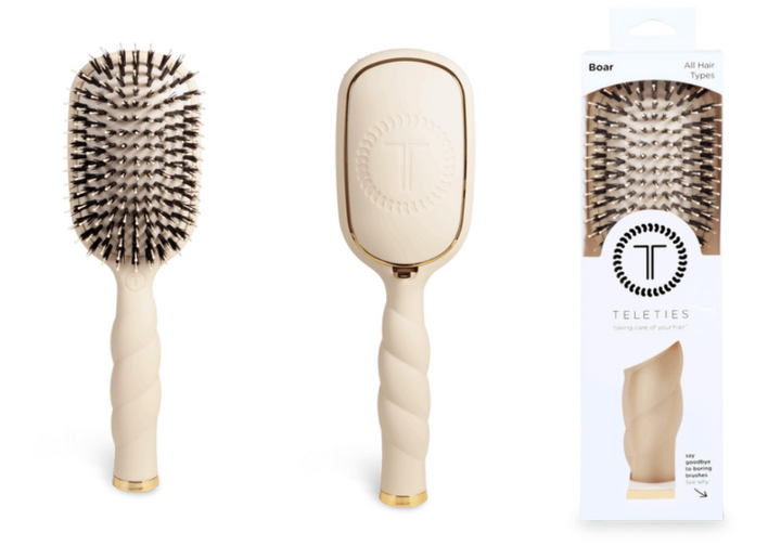 Tan Boar Hair Brush by Teleties