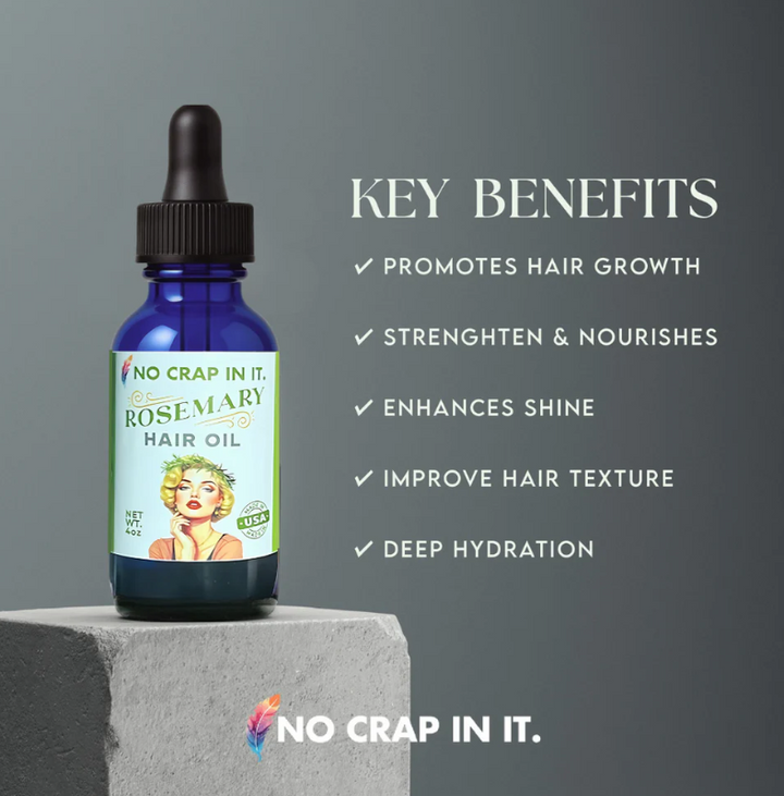 PREORDER: Rosemary Hair Oil By No Crap In It (Ships In 2-3 Weeks)
