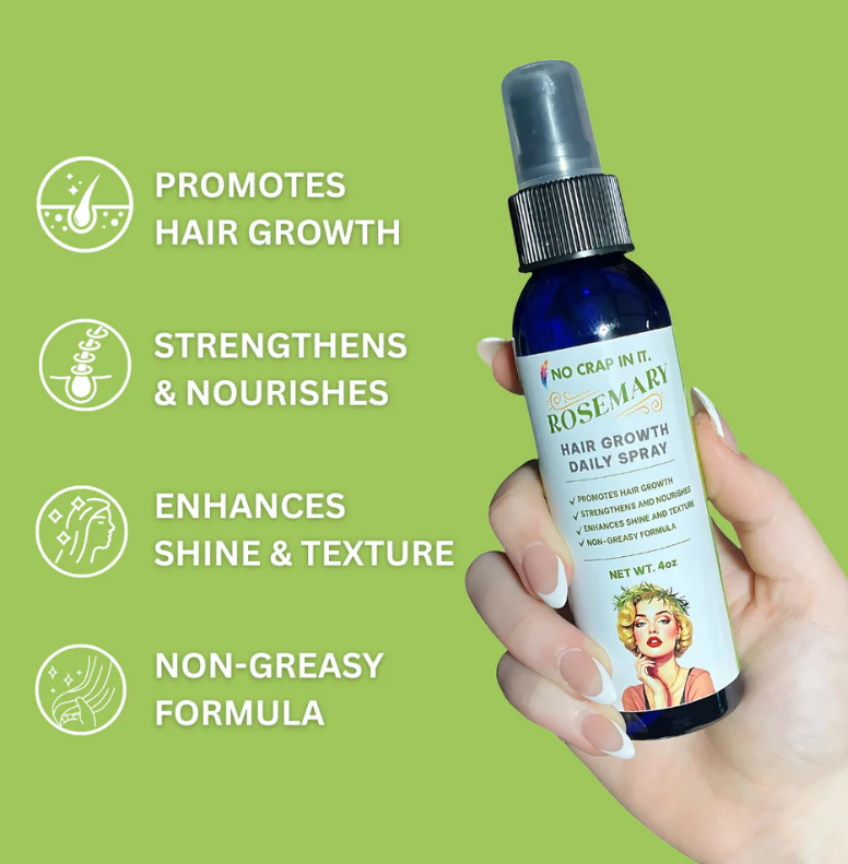 PREORDER: Rosemary Hair Growth Daily Spray by No Crap In It (Ships in 2-3 Weeks)