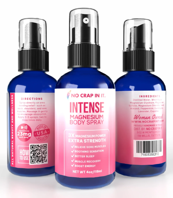 PREORDER: Magnesium Spray - Intense Relief By No Crap In It (Ships in 2-3 Weeks)