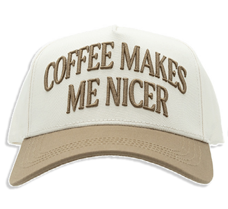 'Coffee Makes Me Nicer' Everyday Hat by Simply Southern (Ships Late August)