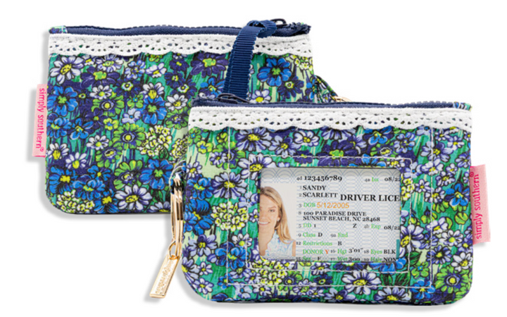 JUNE-MARKET: Lace ID Wallet - Green Floral by Simply Southern (Ships Late July)
