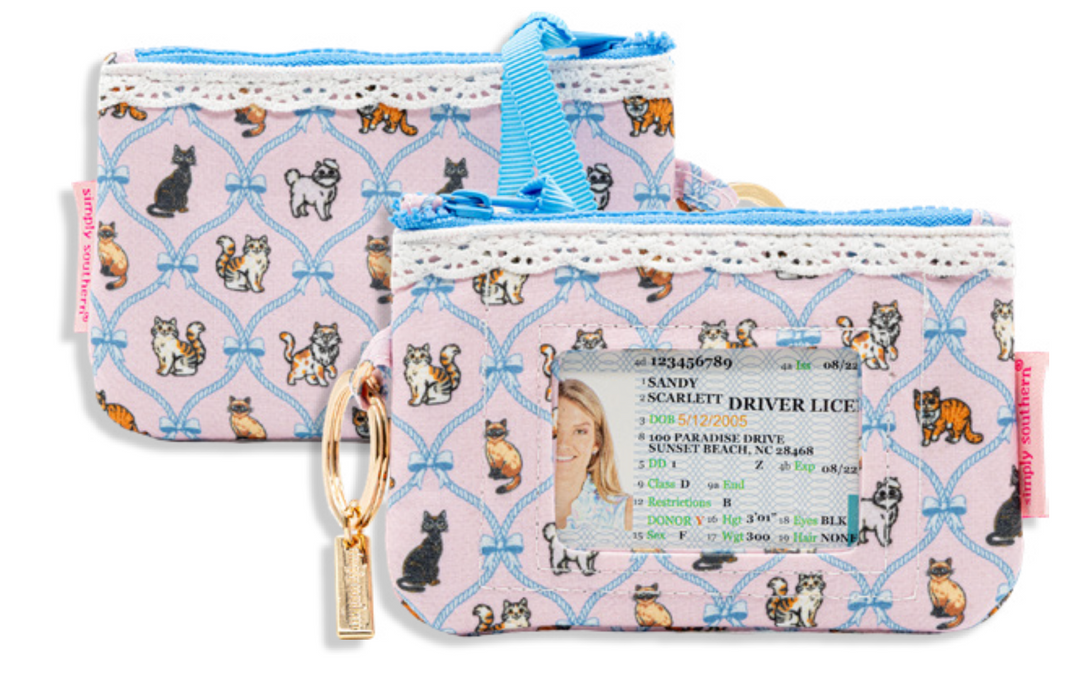 Lace ID Wallet - Cats & Bows by Simply Southern