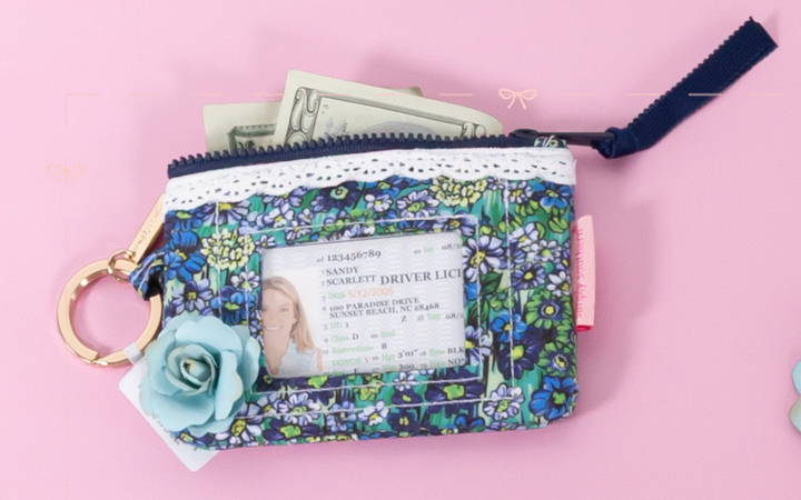 JUNE-MARKET: Lace ID Wallet - Green Floral by Simply Southern (Ships Late July)