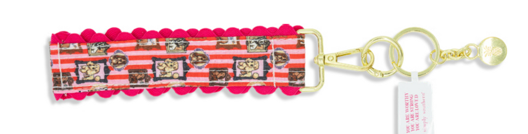 Lace Keyfob - Framed Dogs by Simply Southern