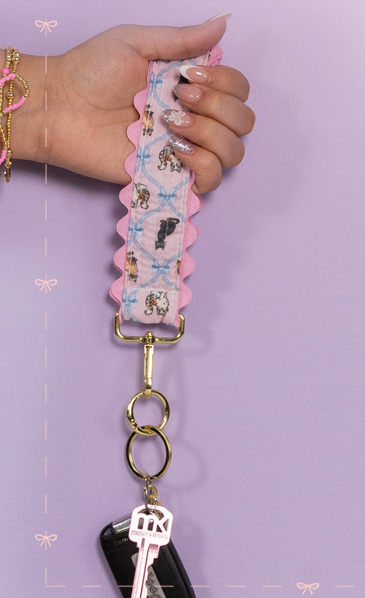 Lace Keyfob - Cats & Bows by Simply Southern