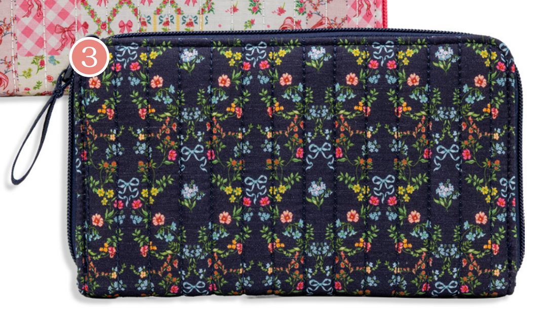 Quilted Wallet - Ribbon & Floral by Simply Southern