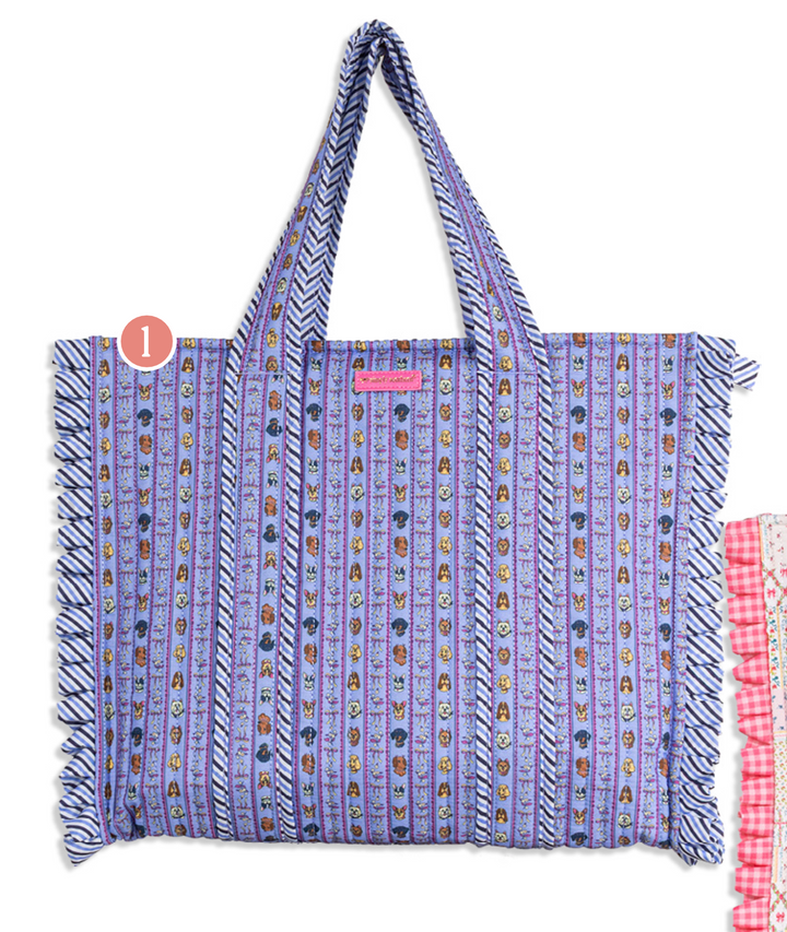 Quilted Tote - Dogs & Bows by Simply Southern