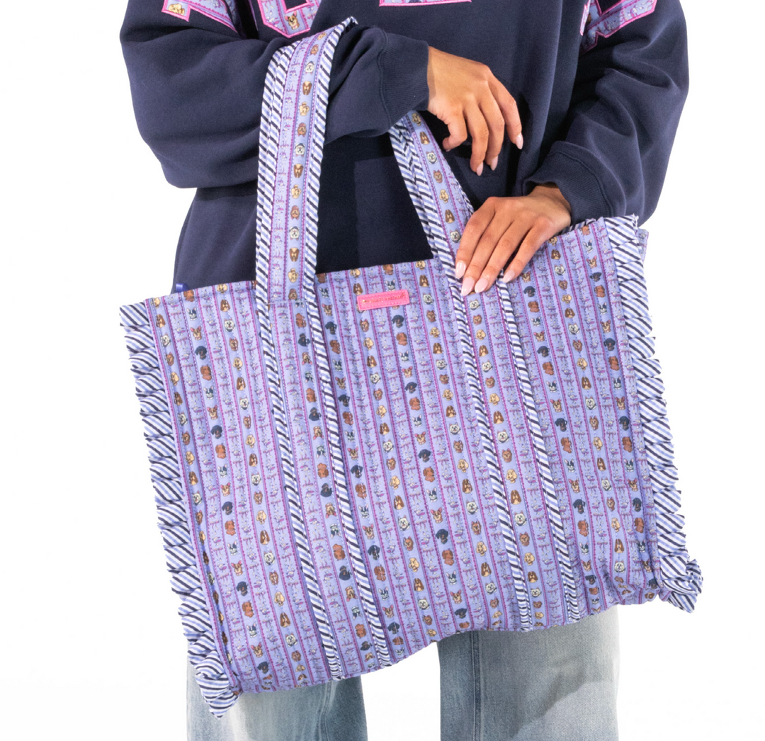 Quilted Tote - Dogs & Bows by Simply Southern