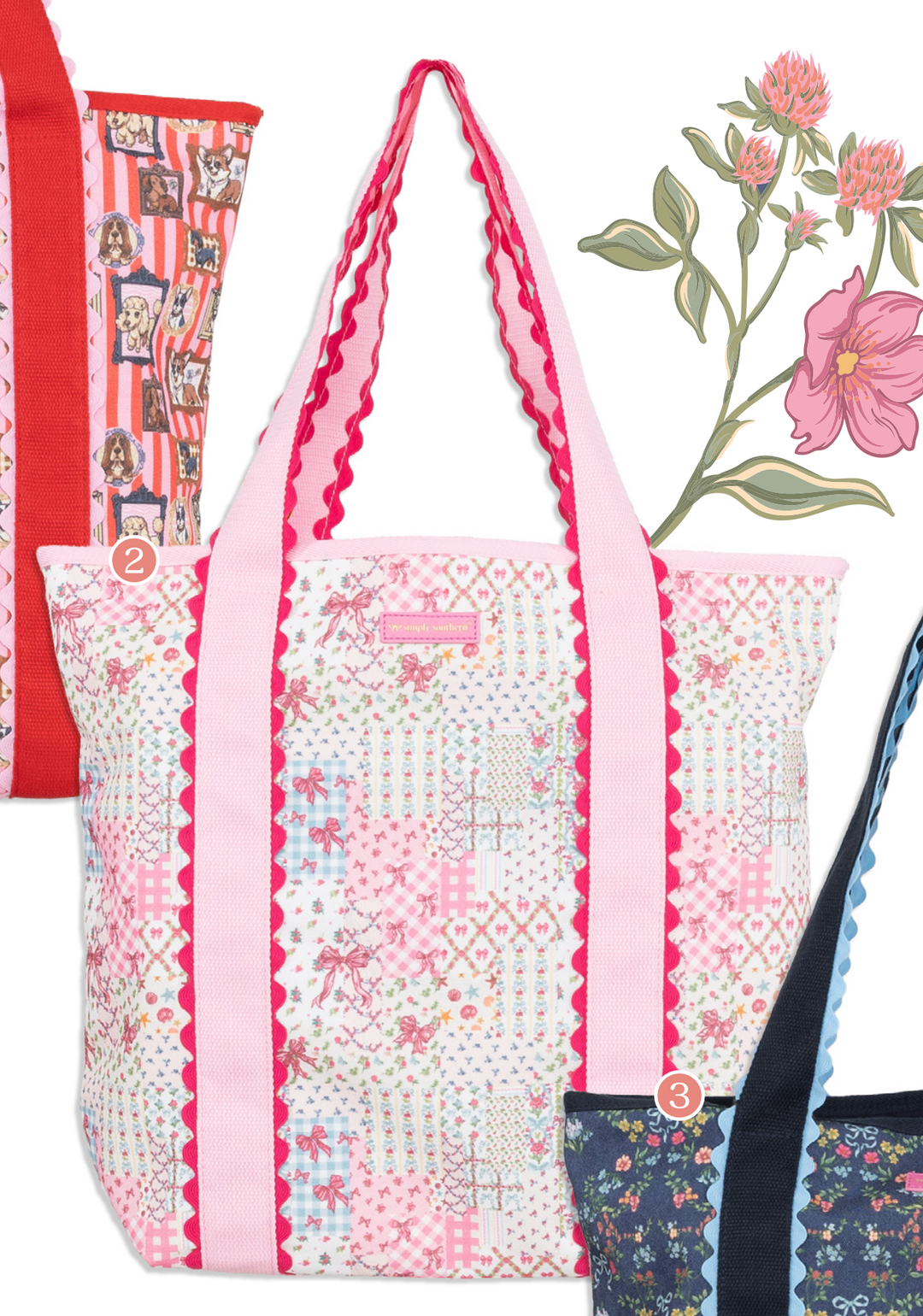 Cute Scalloped Tote - Ribbon Quilt by Simply Southern
