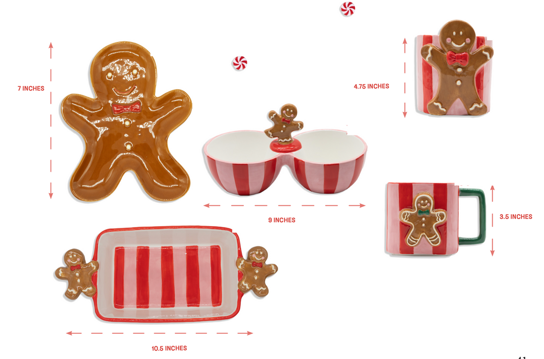 JUNE MARKET: Gingerbread Ceramic Set by Simply Southern (Ships Late July)