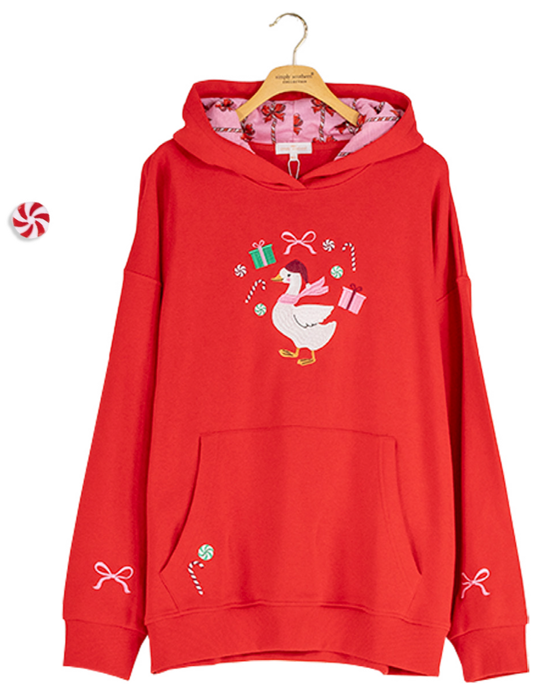 Charm Embroidered Hoodie - Holiday Gifting Goose by Simply Southern