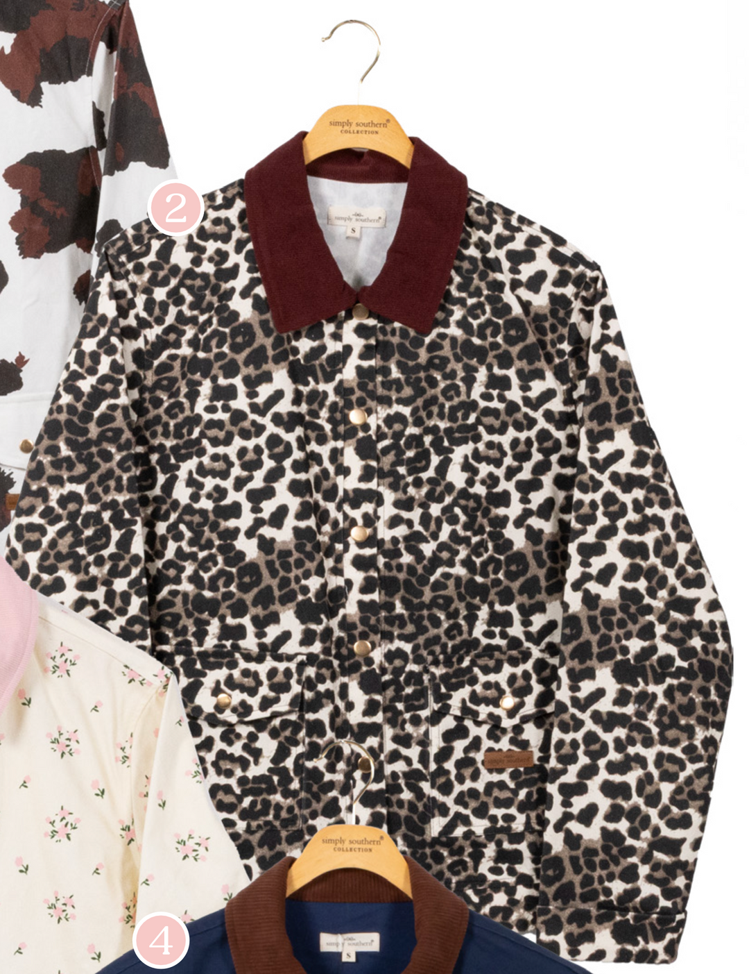 Darling Printed Barn Jacket - Leopard by Simply Southern