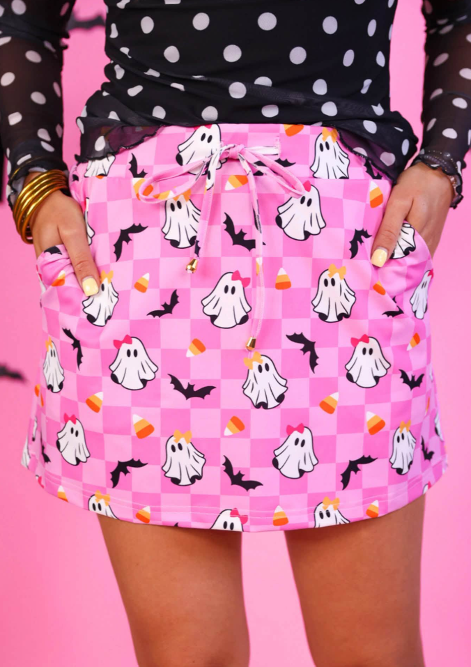 PREORDER: Checkered Gigi the Ghost Skort By Jess Lea (Ships Late August)