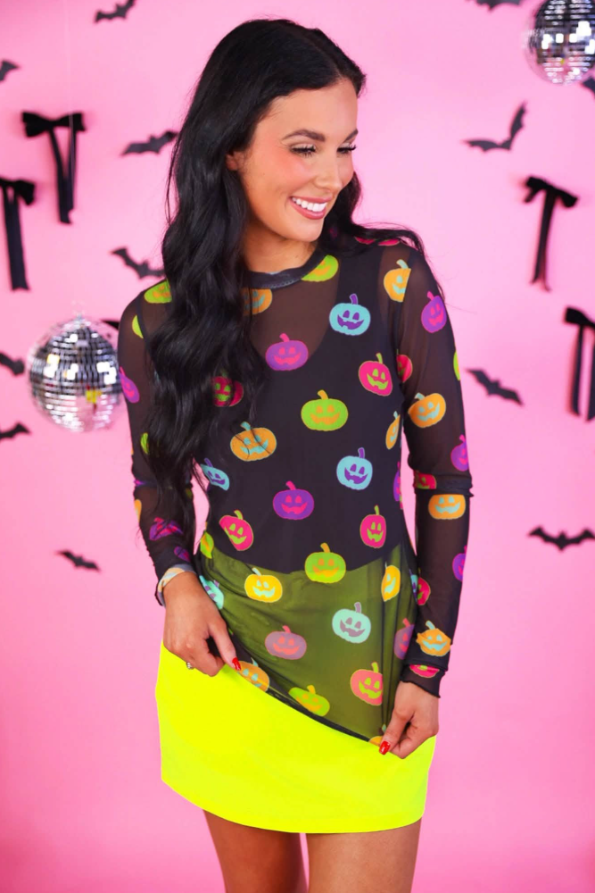 PREORDER: Kate Mesh Top - Pumpkin Pop By Jess Lea (Ships Late August)