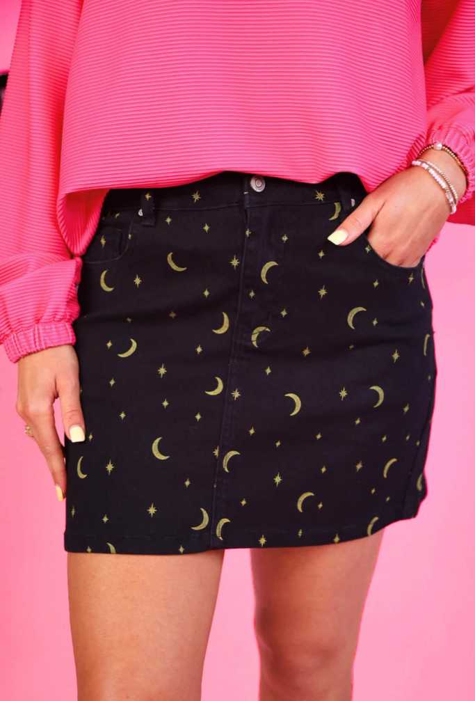 PREORDER: Midnight Nova Denim Skirt By Jess Lea (Ships Late August)