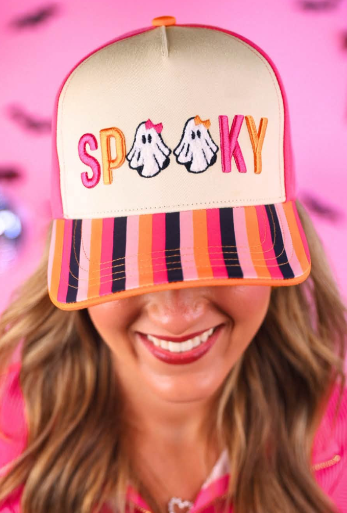 PREORDER: Boo Stripes Gigi Hat By Jess Lea (Ships Late August)